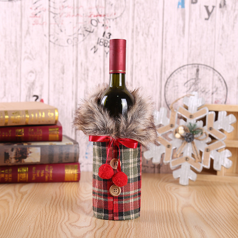 Wine Christmas bottle gift wrap