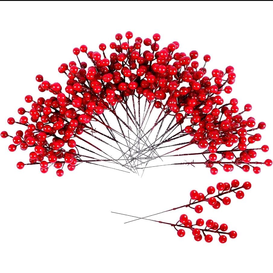 Christmas tree redberry branches(50 pcs)