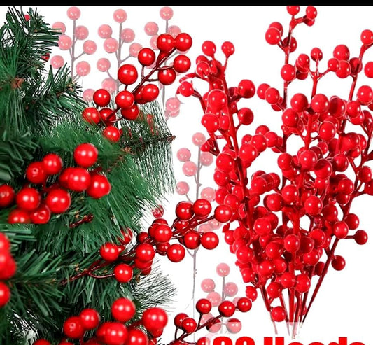 Christmas tree redberry branches(50 pcs)