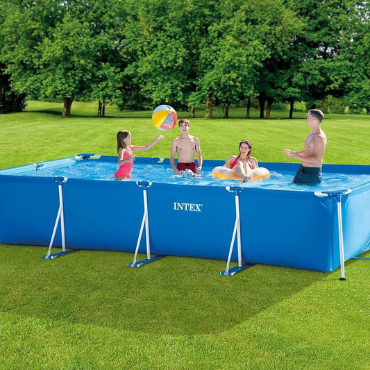 Rectangular frame swimming pool