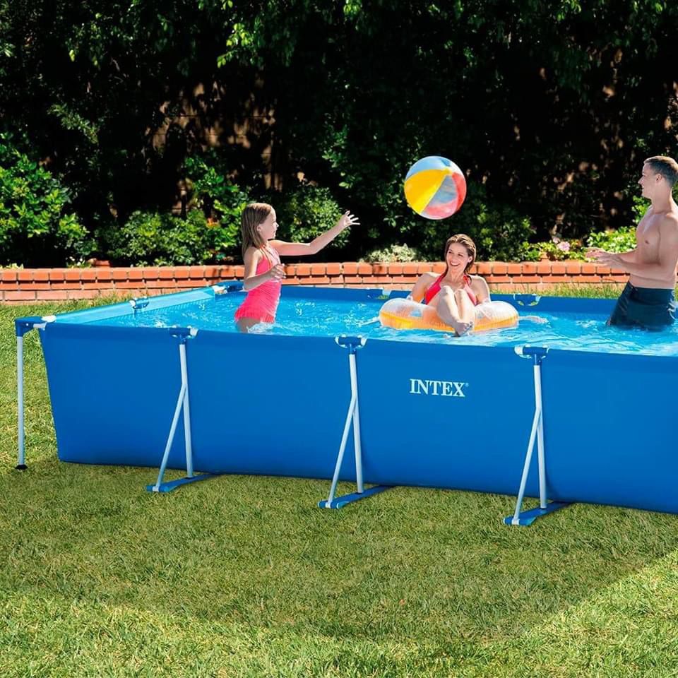 Rectangular frame swimming pool