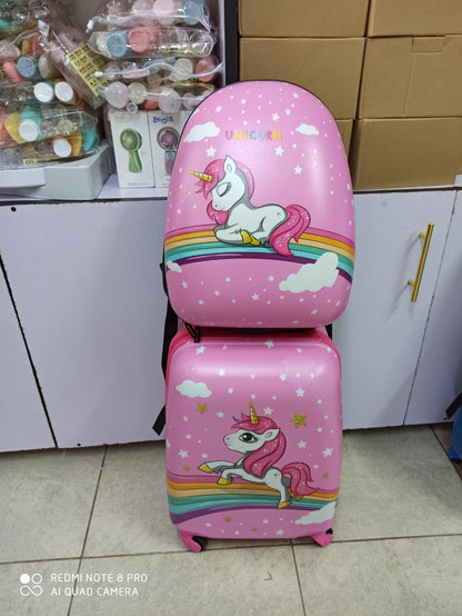 Cartoon themed kids trolley bags