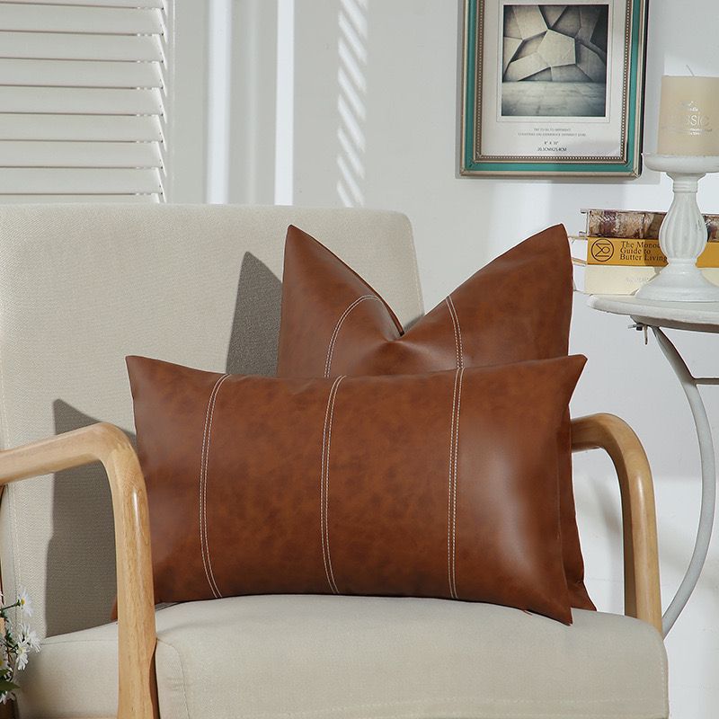 leather throw pillow case(1 pc)