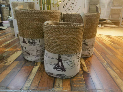 Stackable handmade baskets(3 pcs)