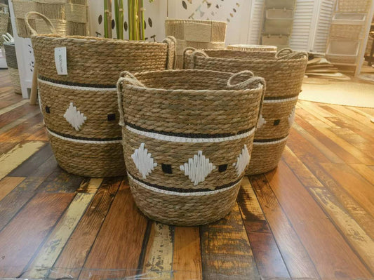 Stackable handmade baskets(3 pcs)