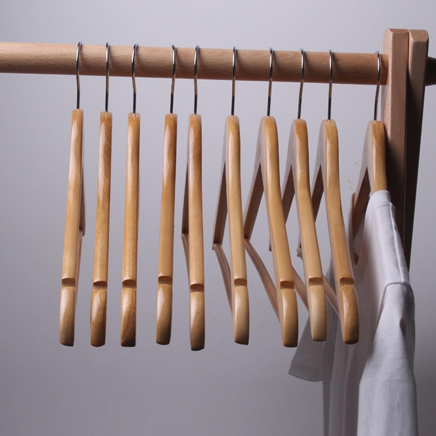 Wooden Bamboo hanger(10 pcs)