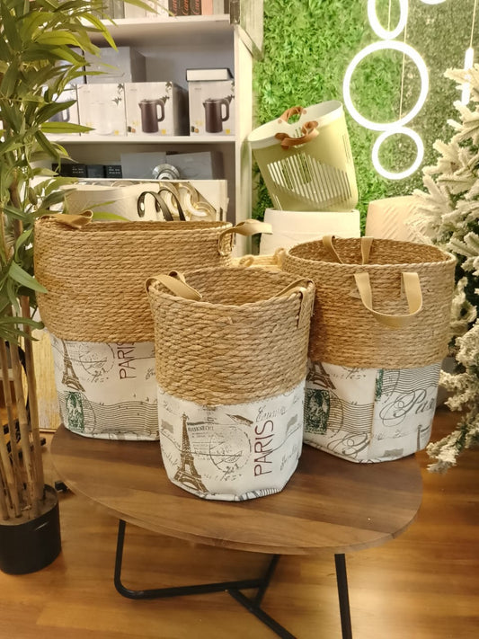 Stackable handmade baskets(3 pcs)