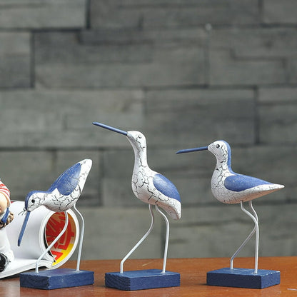 Wooden seagulls birds decor(3 pcs)