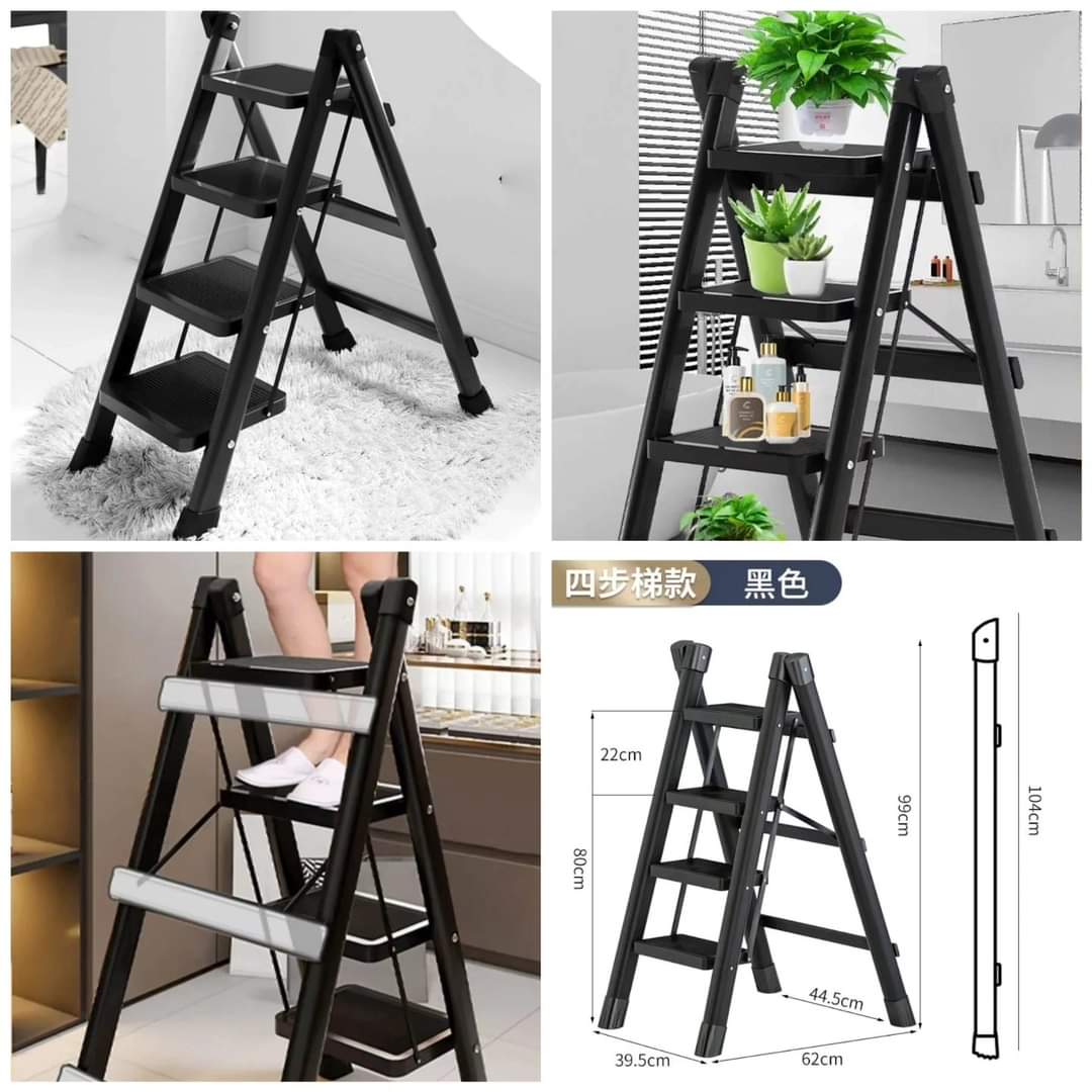 4-Step Black Foldable Stepper