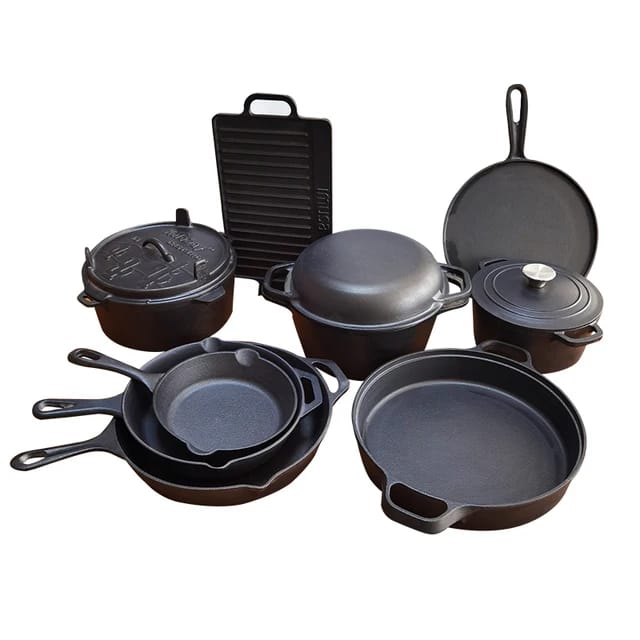 Preseasoned cast-iron set