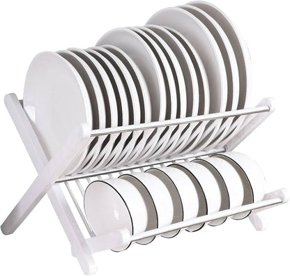 X Shape Foldable Dish Drainer Rack