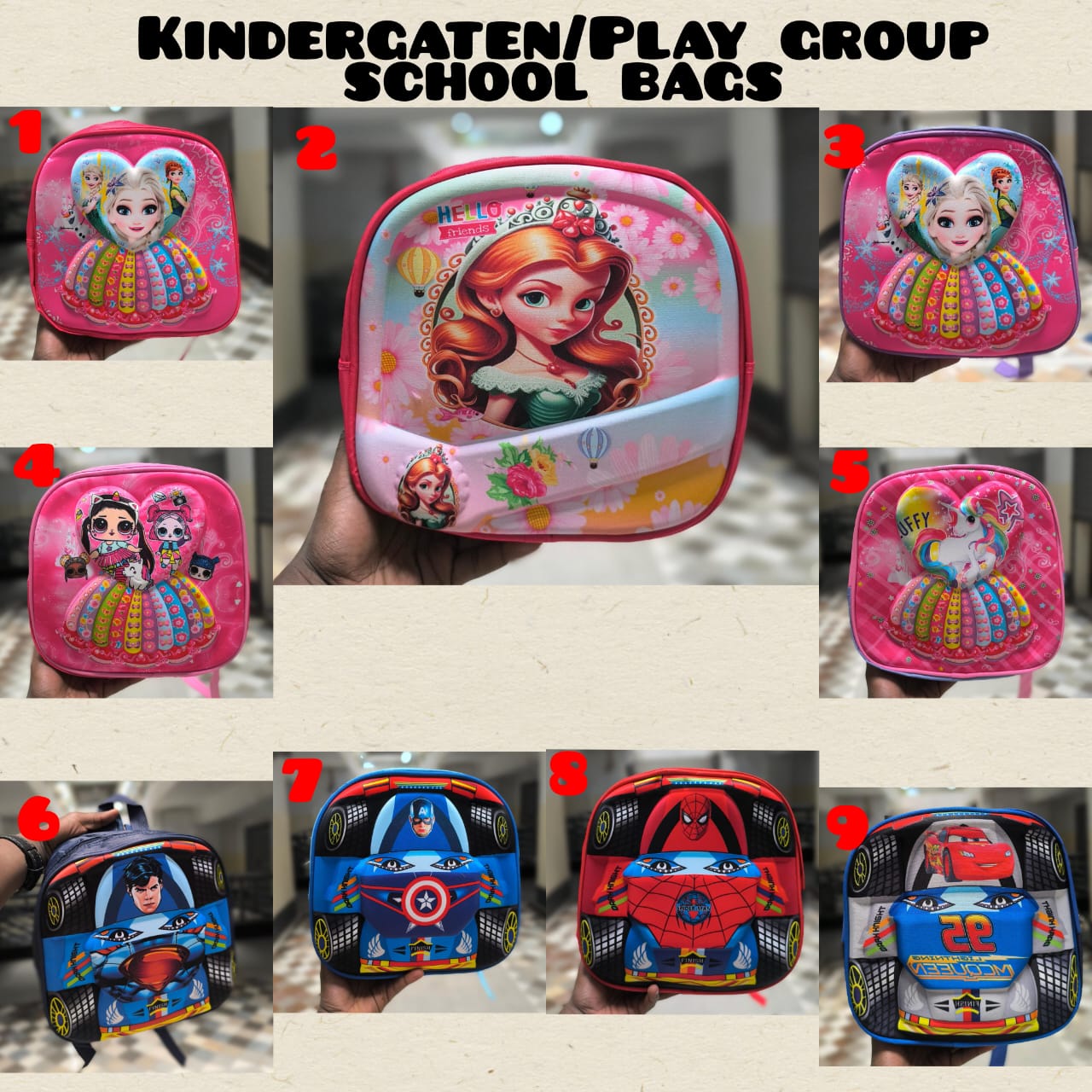 Kindergarten/Playgroup School Bags