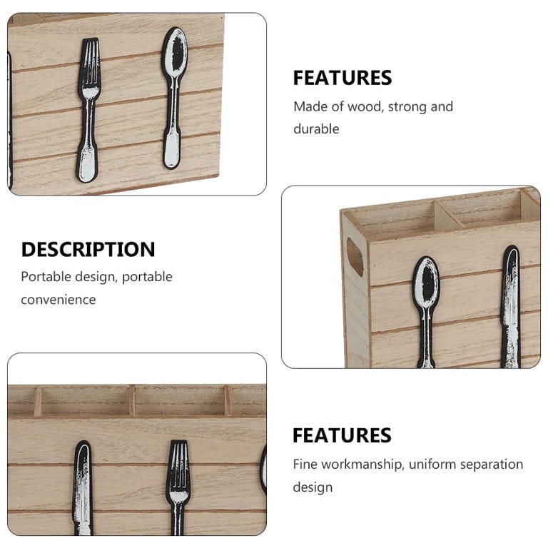 Wooden cutlery box organizer