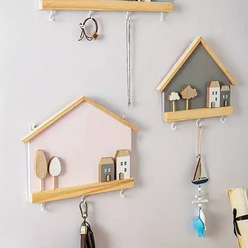 House shaped key holder decor