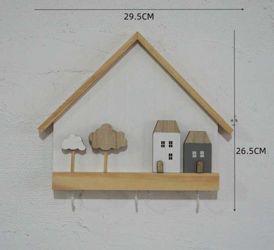 House shaped key holder decor