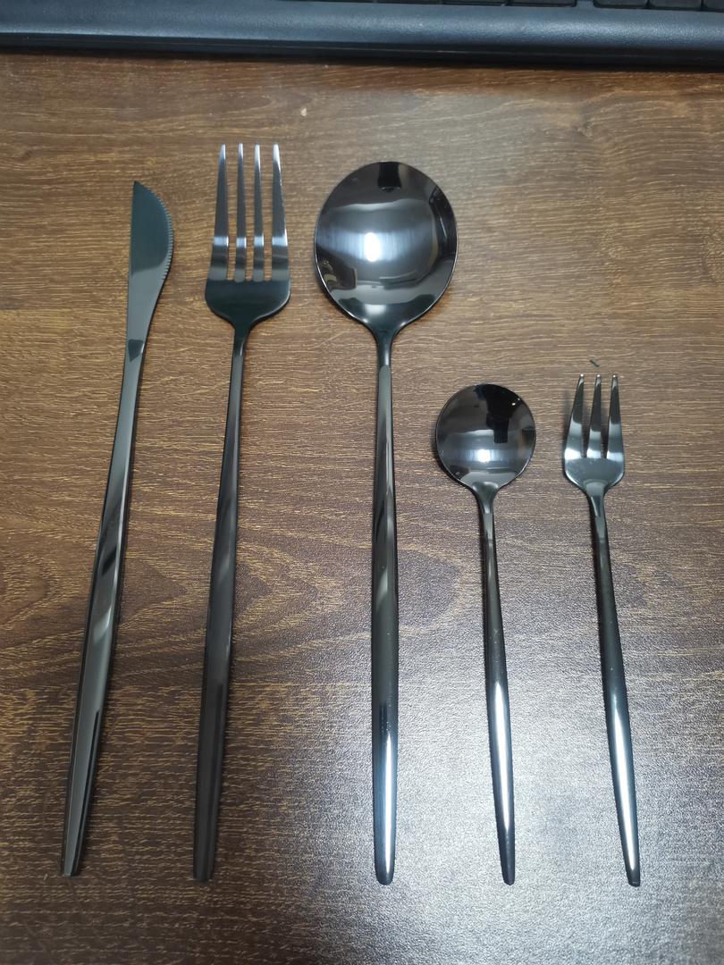 Black Stainless Cutlery Set(30)