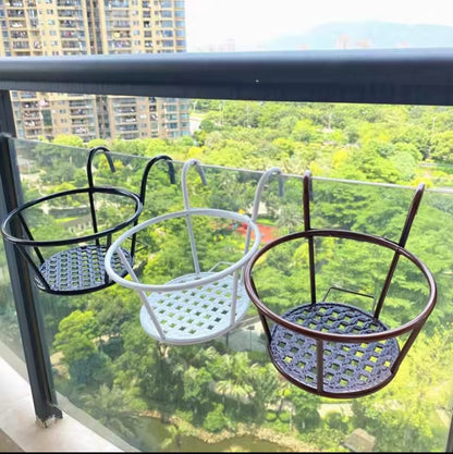 Metallic balcony flower pot holder(3 pcs)