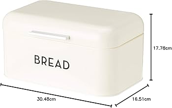 Hinged Bread bin 9L with 3 canisters