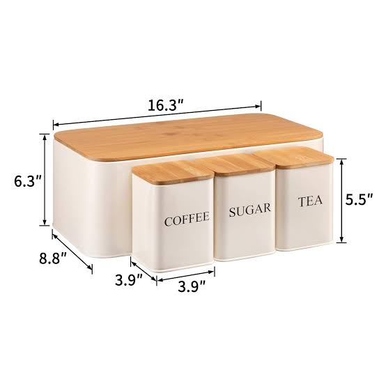 Bread bin 7.5L 3 canisters