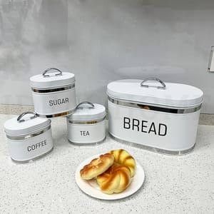 Ribbon Bread bin 10L with 3 canisters