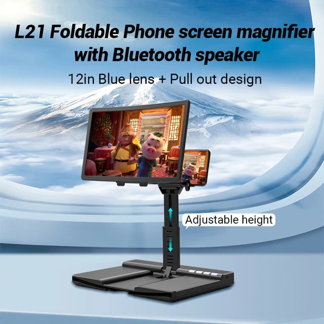 SMARTPHONE SCREEN MAGNIFIER WITH BLUETOOTH SPEAKERS