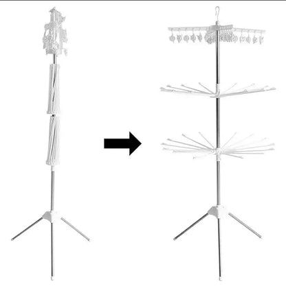 Expandable clothes drying rack