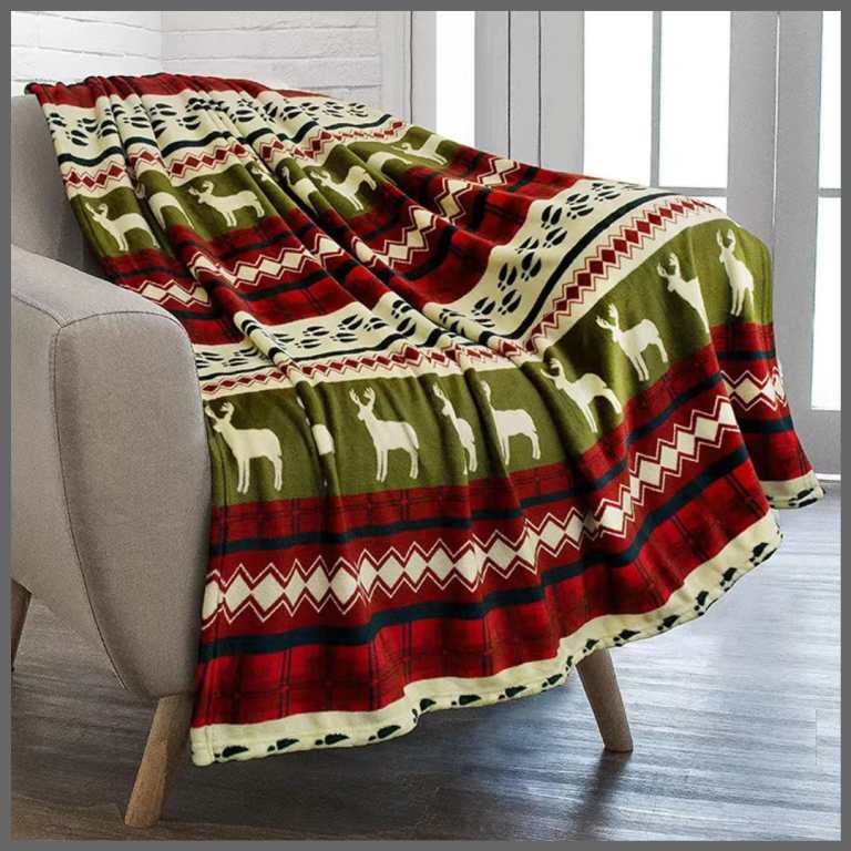 Christmas Sherpa Throw Blanket