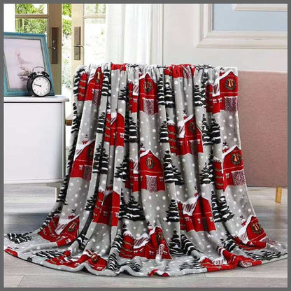 Christmas Sherpa Throw Blanket