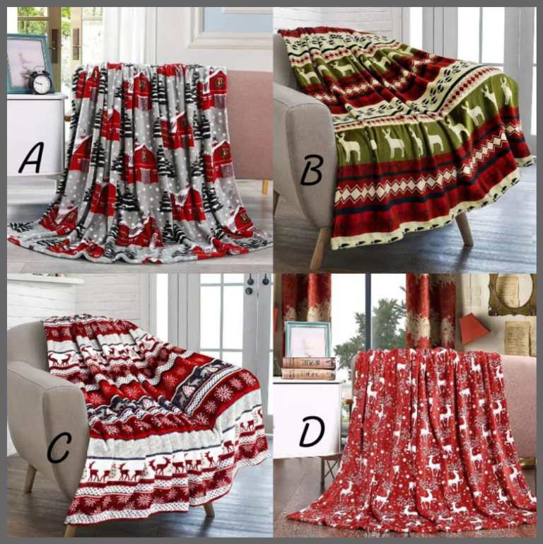 Christmas Sherpa Throw Blanket