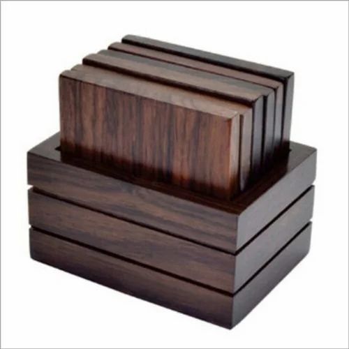 Wood Tea Coasters with Stand