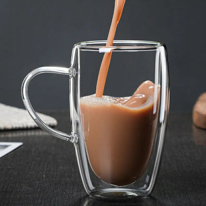 Double wall glass mug(1 pc)