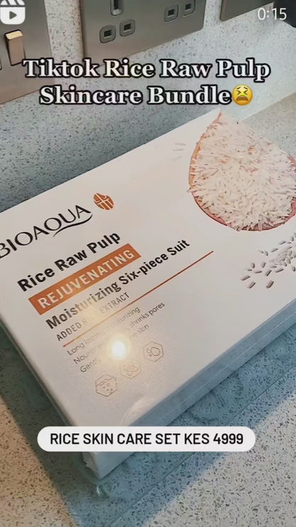 6-piece rice skincare set