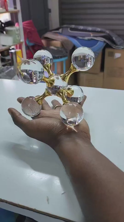 Metal Crystal Molecular Ball Decoration