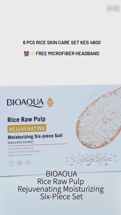 6-piece rice skincare set