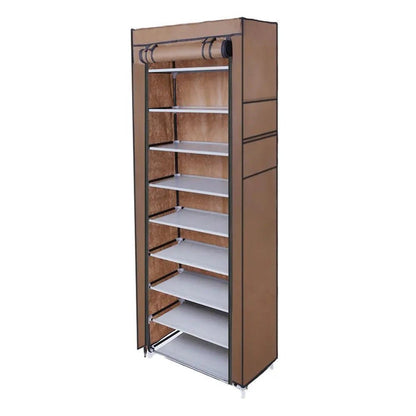 10 Tier Dustproof 27 Pairs Shoes Cabinet - MASTER SUPPLIES