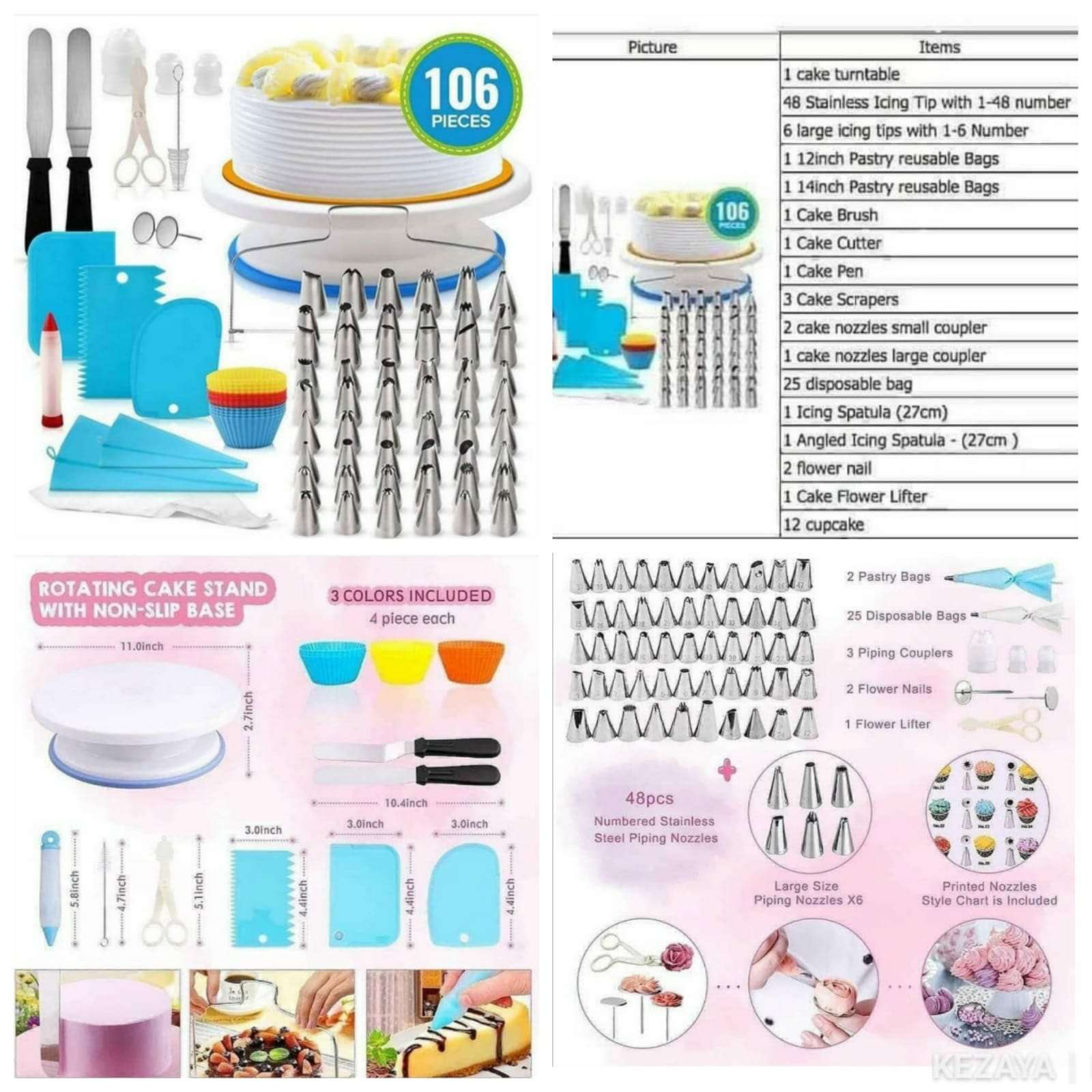 106 PCS BAKING TOOLS - MASTER SUPPLIES