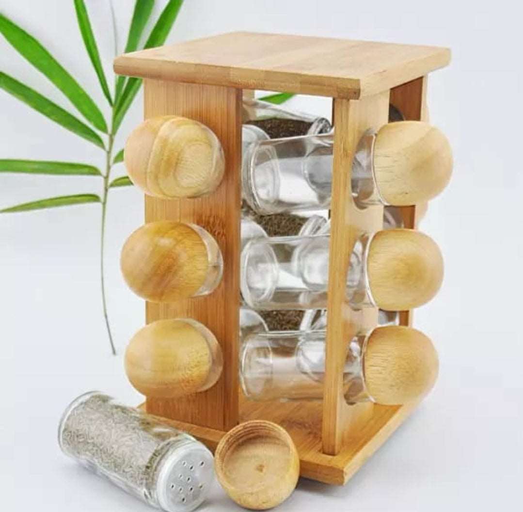 12pcs Bamboo Spice Rack - MASTER SUPPLIES