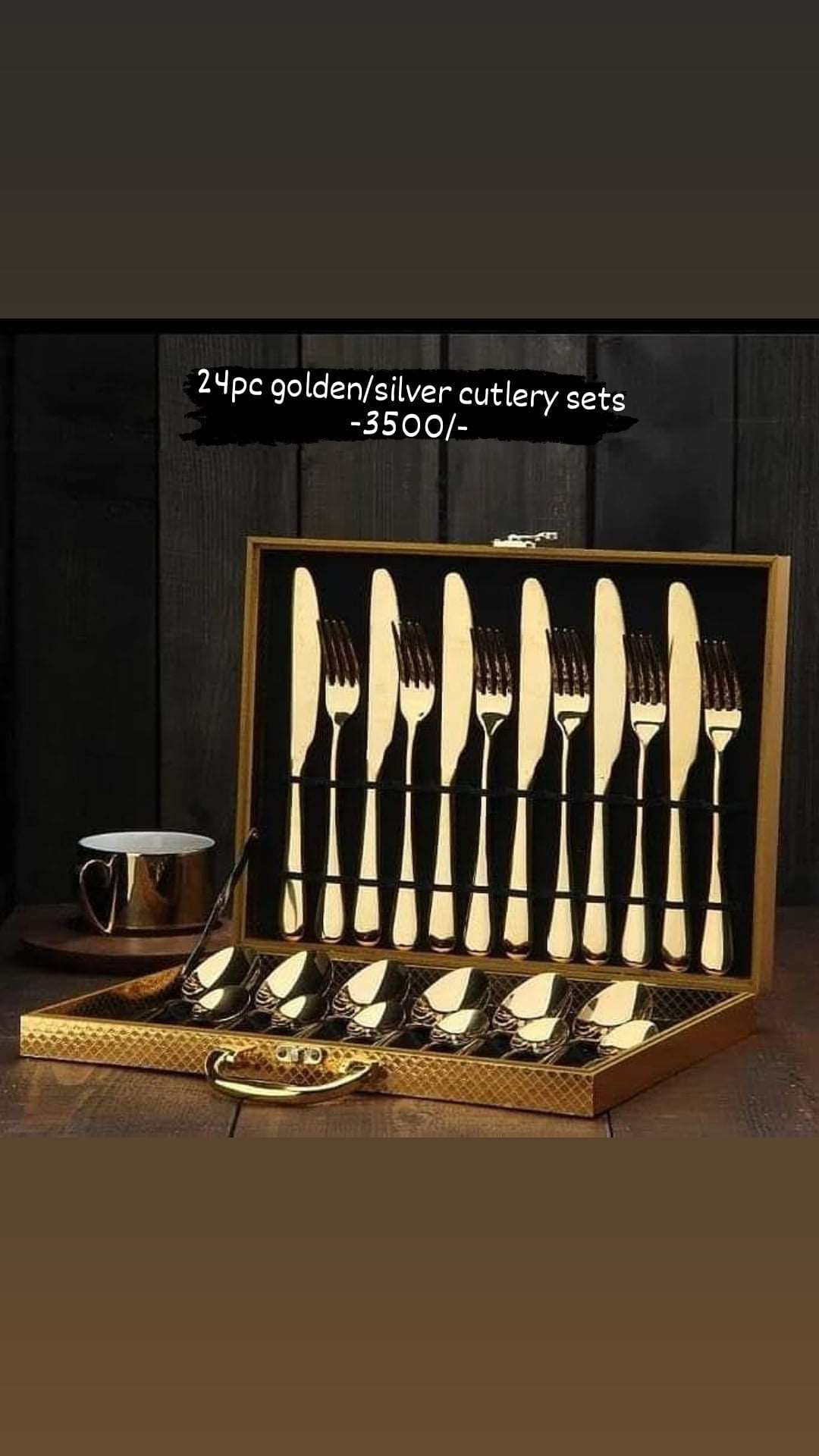 14 SET GOLDEN/SILVER CULTLERY SET - MASTER SUPPLIES