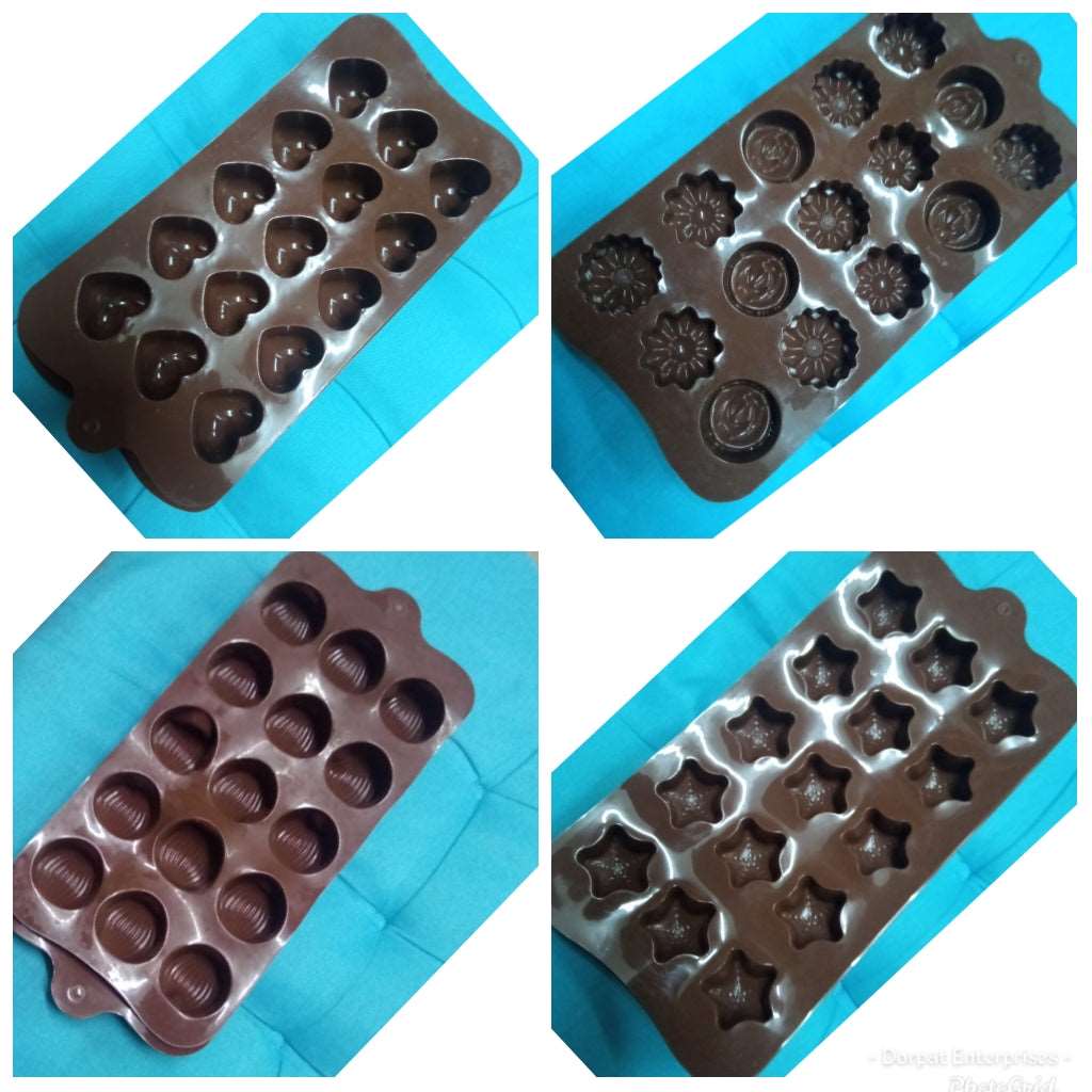 15 hole chocolate candy moulds (4 pieces) - MASTER SUPPLIES