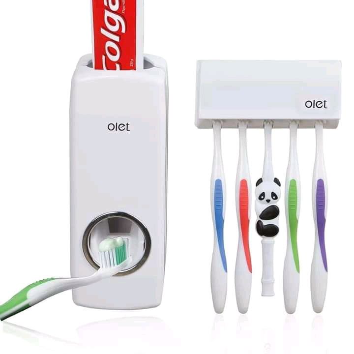 Toothpaste dispenser+ 5pcs toothbrush holder. - Master Supplies