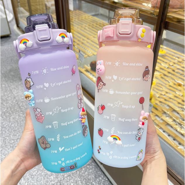 2 ltrs BPA free Motivational Water bottle