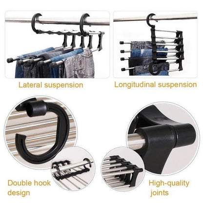 2 Pieces Wardrobe Hanger 5 in 1 Multi-functional - MASTER SUPPLIES