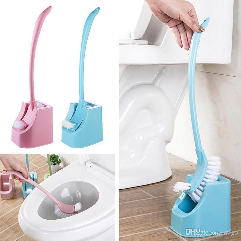 2 sided toilet brush+holder - MASTER SUPPLIES