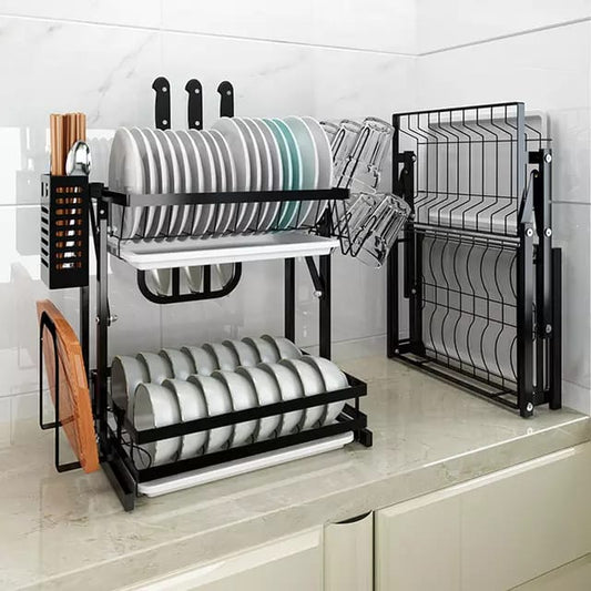 2- tier premium Foldable dish rack - MASTER SUPPLIES