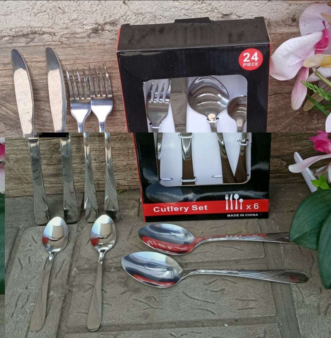 24pcs Stainless steel cutlery set