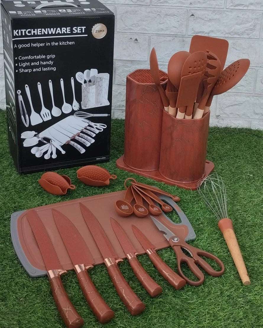 25PCS Silicone Kitchen Utensil Set - MASTER SUPPLIES