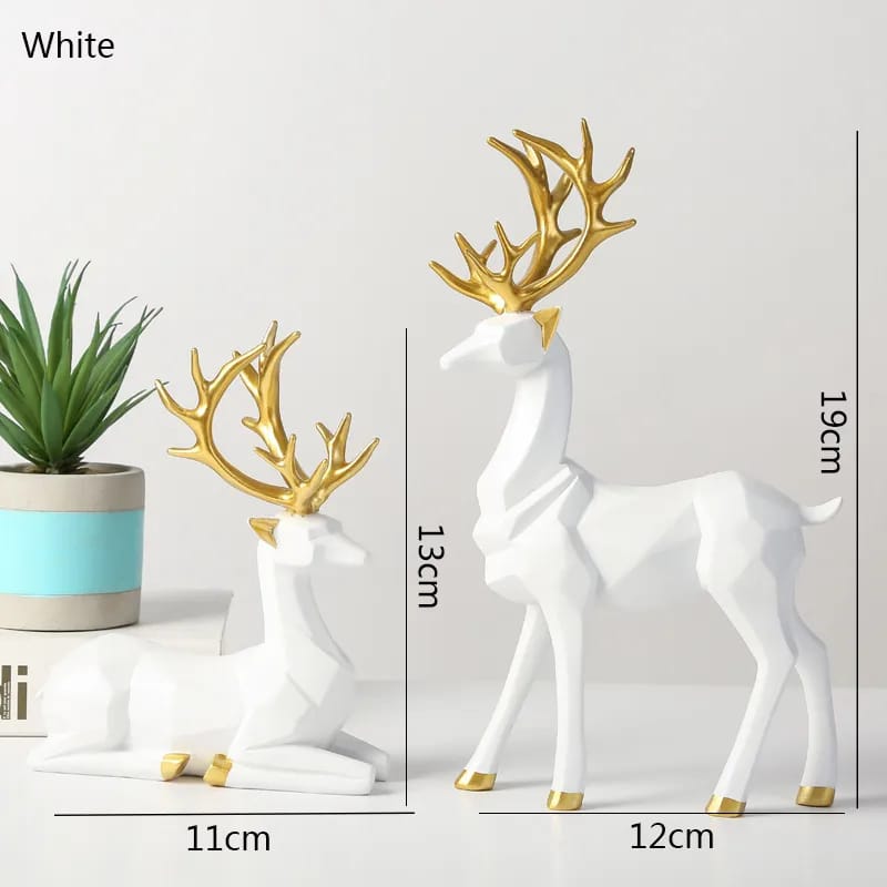 2pcs Deer Statue Reindeer Figurines - MASTER SUPPLIES