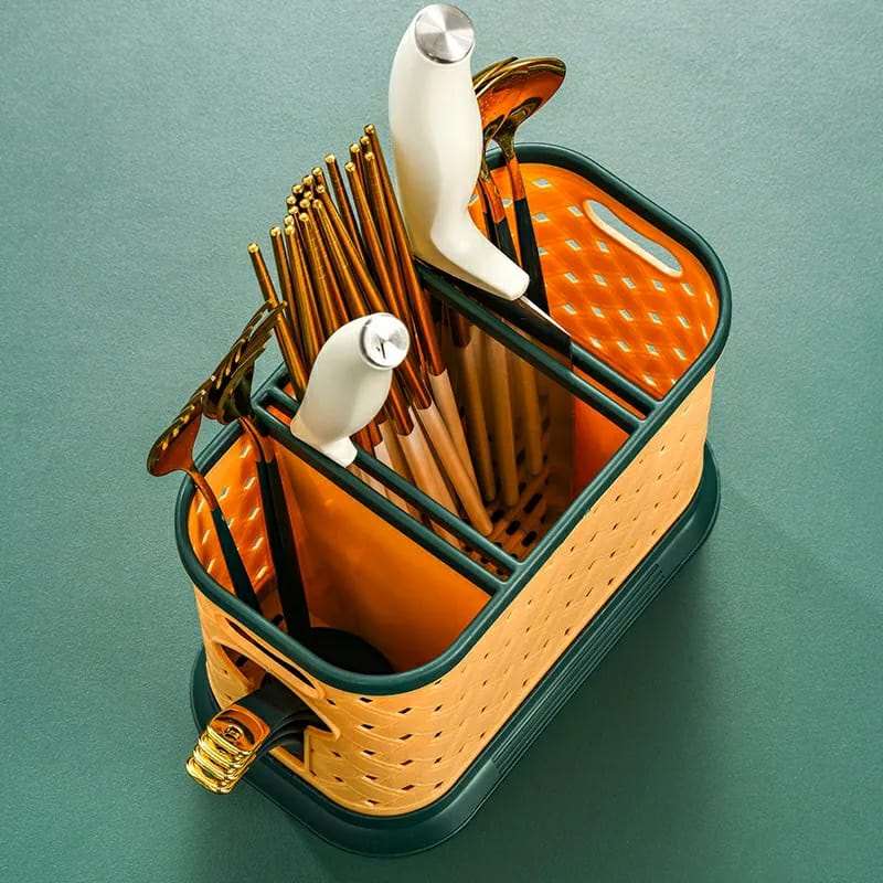 3 Grid Plastic CHOPSTICKS CAGE Hollow DRAIN