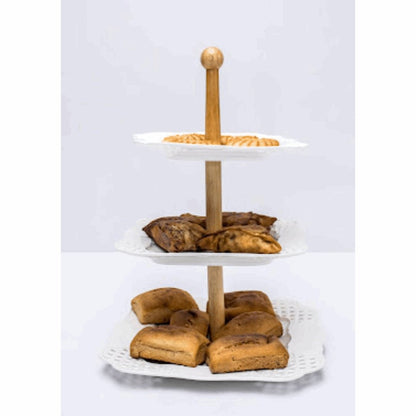 3 layer ceramic cake stand