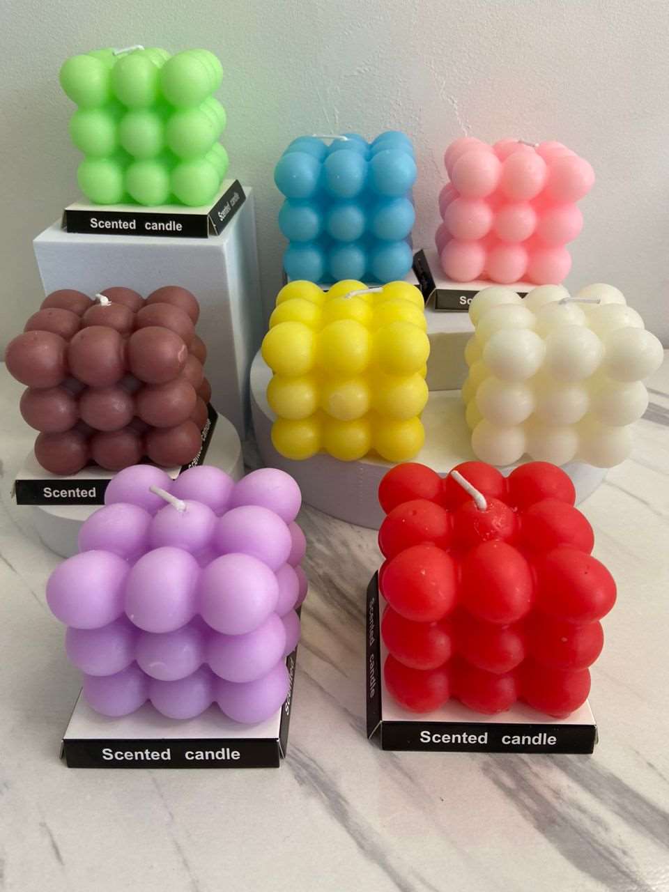 3D Bubble Cube scented Candles(2 pcs) - MASTER SUPPLIES